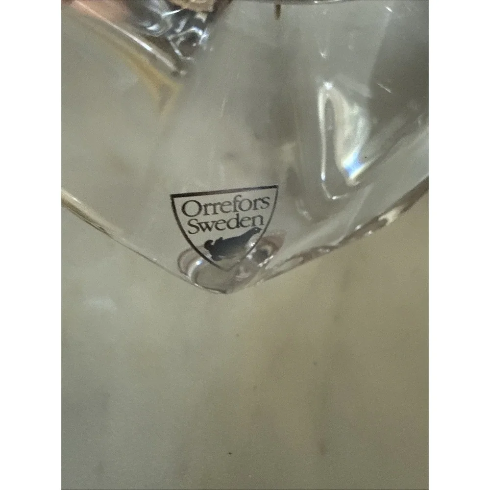 Orrefors Sweden Crystal Diamond Helen Krafts‎ Design Votive Candle Holder